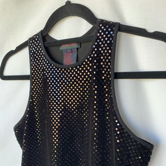 Small, Ralph Lauren, black velvet sequin dress - Picture 4 of 11